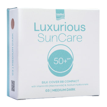 Luxurious Sun Care Silk Cover BB Compact SPF 50 – Medium Dark 12 gr