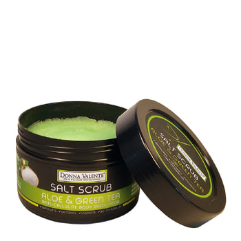Donna Valente Body Scrub with Salt, Aloe & Green Tea