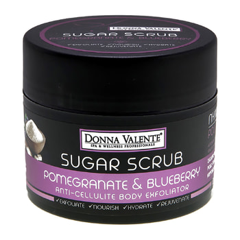 Donna Valente Body Peeling with Sugar, Pomegranate & Blueberry