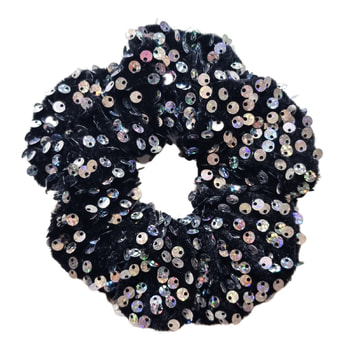 Some More Silver Sequin Scrunchie