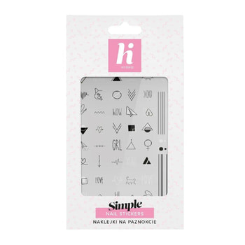 HI Hybrid Simple Nail Sticker