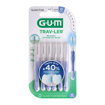 Gum Interdental Brush 1312 Trav-Ler 0.6 mm