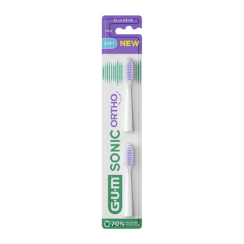 GUM Ανταλλακτικές Κεφαλές 4112 Ortho Battery Brush