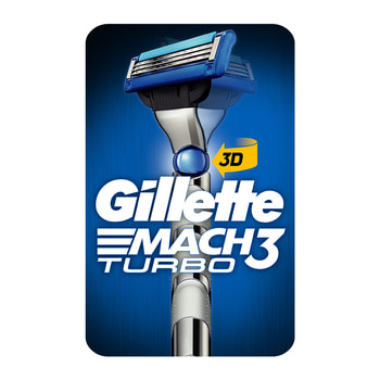 Gillette Mach3 Turbo Λαβή Ξυριστικής Μηχανής + 1