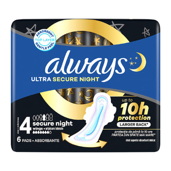 ALWAYS Ultra Σερβιέτες Secure Night (Μέγεθος 4)