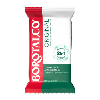 Borotalco Αποσμητικά Μαντηλάκια Original 2 σε 1