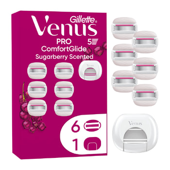 Gillette Pro ComfortGlide Sugarberry Ανταλλακτικές Κεφαλές Γυναικείας Ξυριστικής Μηχανής – 6 pcs