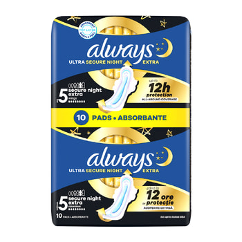 ALWAYS Ultra Σερβιέτες Secure Night Extra - Μέγεθος 5