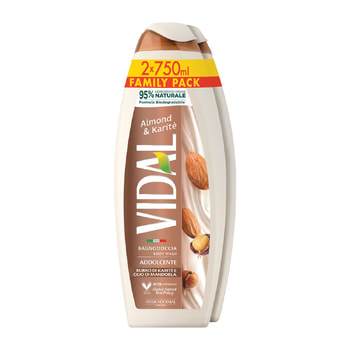 Vidal Almond & Karite Shower Gel Family Pack