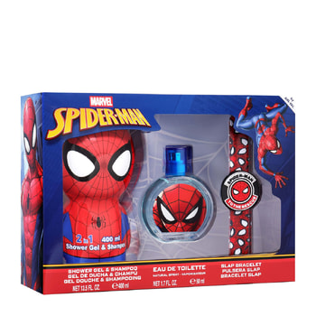Air-Val Spiderman Σετ Αφρόλουτρο - Σαμπουάν, Άρωμα & Βραχιόλι 2D