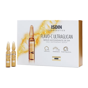 Isdin Flavo-C Ultraglican Καθημερινός Αντιοξειδωτικός Ορός σε Αμπούλες – 10 pcs
