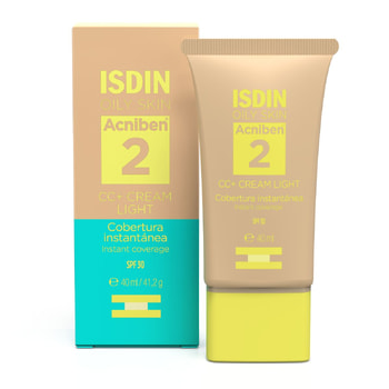 Isdin Acniben CC+ Cream SPF30 - Ενυδατική Κρέμα Προσώπου Με Χρώμα Για Λιπαρό & Ακνεϊκό Δέρμα – Light 40 ml