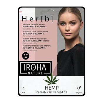 Iroha Nature Fabric Face Mask HEMP for Nourishment & Hydration