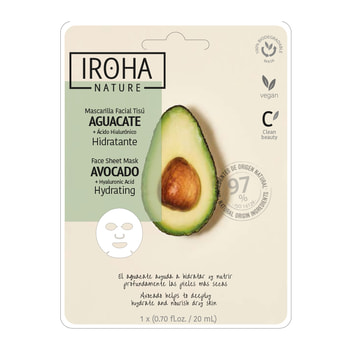 Iroha Nature Avocado Hydrating Biodegradable Sheet Face Mask