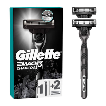 Gillette Mach3 Charcoal Ξυριστική Μηχανή Με 2