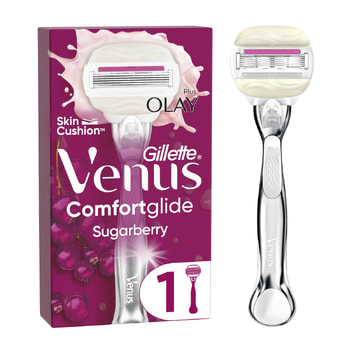 Gillette Venus ComfortGlide Sugarberry Women's Shaver with 1 Replacement Head