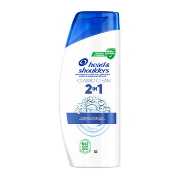 Head & Shoulders Classic Clean 2Σε1 Αντιπιτυριδικό Σαμπουάν & Conditioner Έως & 100% Μαλλιά Χωρίς Πιτυρίδα – 625 ml