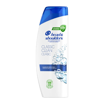 Head & Shoulders Classic Clean Αντιπιτυριδικό Σαμπουάν Έως & 100% Μαλλιά χωρίς Πιτυρίδα – 625 ml