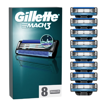 Gillette Mach3 Ανταλλακτικές Κεφαλές Ξυριστικής Μηχανής – 8 pcs