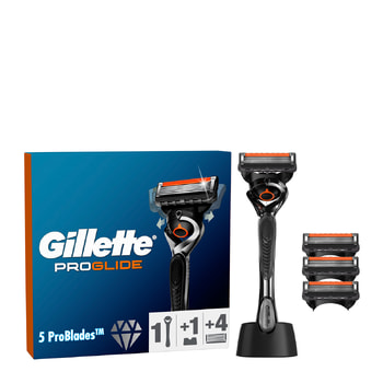Gillette Proglide Ξυριστική Μηχανή Με 4 Ανταλλακτικές Κεφαλές & Βάση Στήριξης – 6 pcs
