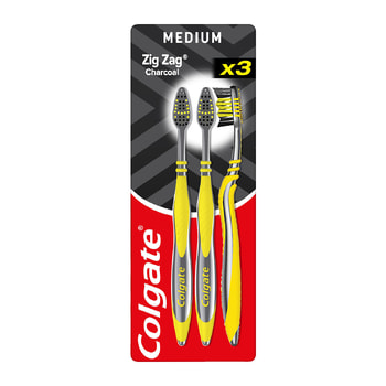Colgate Zig Zag Charcoal Οδοντόβουρτσα Τριπλή Σσυσκευασία – 3 pcs