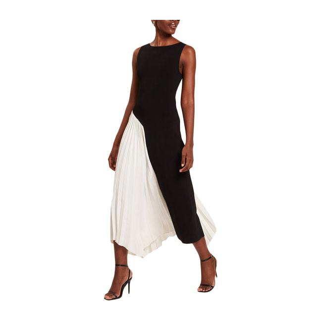 strapless open back dress Color Block Twist Front Midi Dress – Style Trolley main image 0