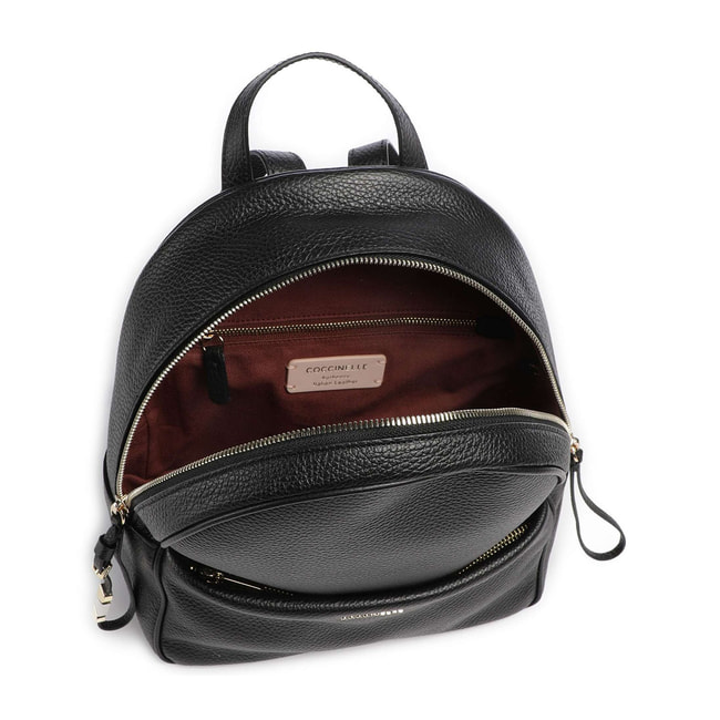 coccinelle leather backpack Nory grained oyster The shoulder straps also feature an identity detail COCCINELLE Leather backpack | Hondos