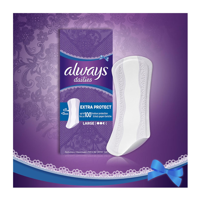 Always Dailies Extra Protect Panty Liners Large