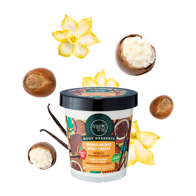 Organic Shop Body Desserts Body Scrub Mandel & Honig Milch – 450 Ml, Peeling Für Feuchte Haut