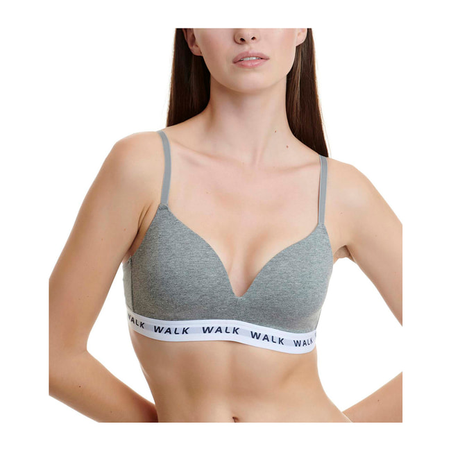 WALK Cotton comfort bra with elastic underband
